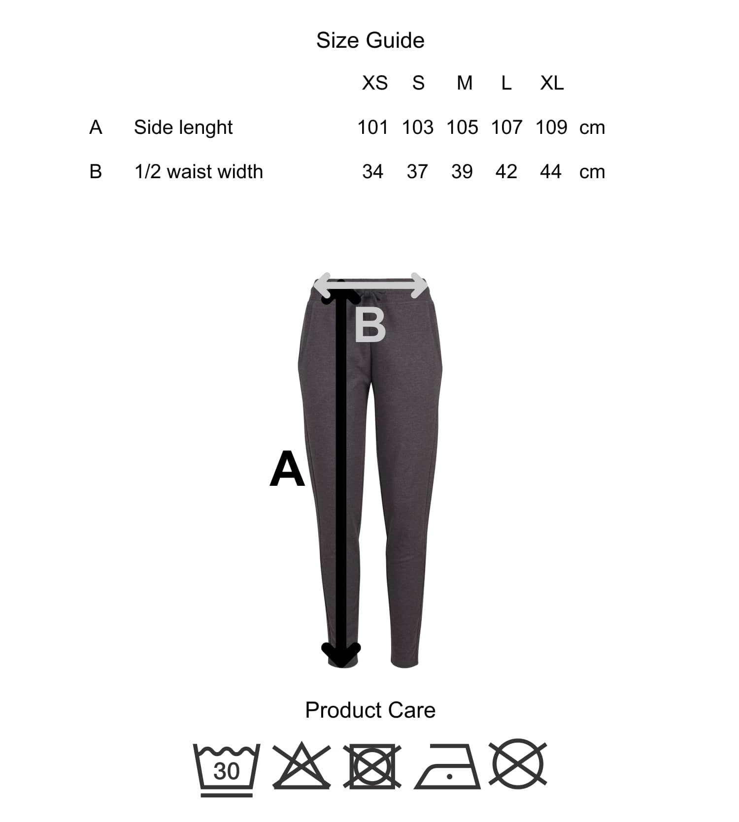 womens sweatpants sizes